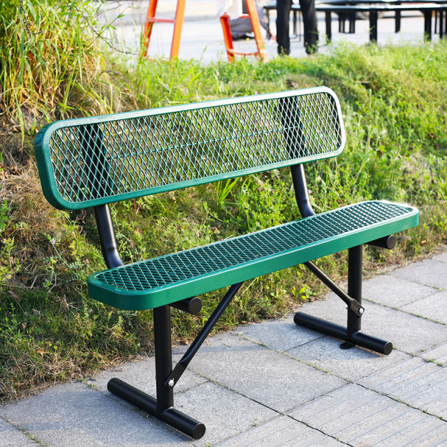 Garden Bench Thermoplastic Coating 4 ft Steel Bench Arlau