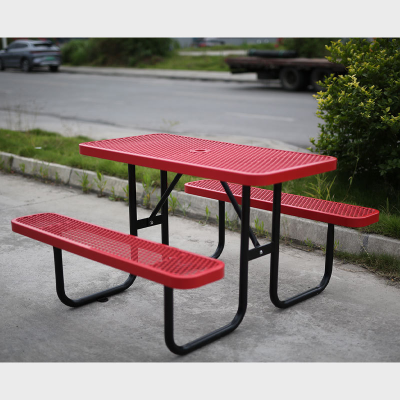 Kids Picnic Table Thermoplastic Coated Expanded Metal Arlau