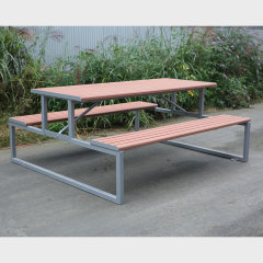 Heavy-Duty Park Picnic Table - Double-Sided 6ft Outdoor Bench Set