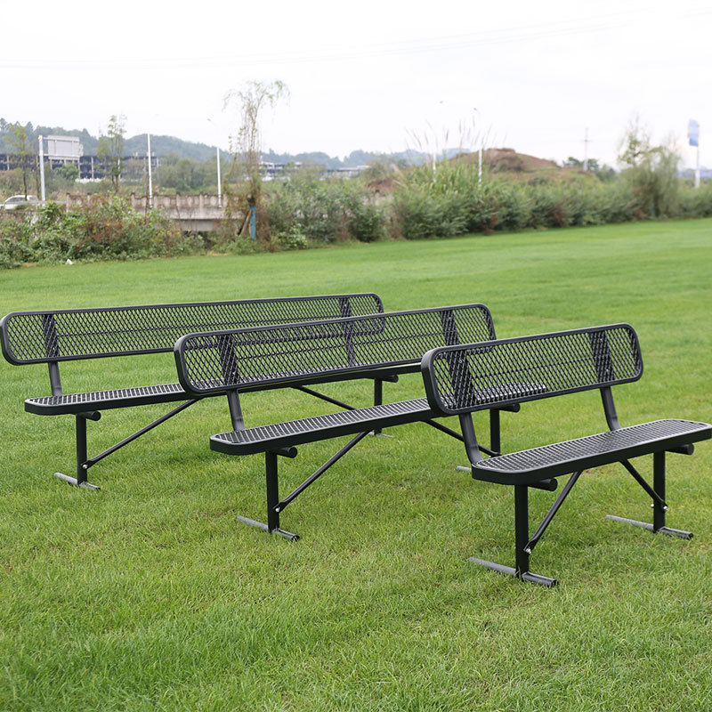 Park Bench Thermoplastic Coating 4ft Steel Outdoor Bench Arlau