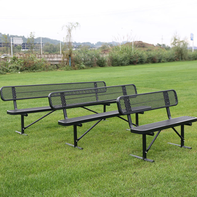 Park Bench Thermoplastic Coating 4ft Steel Outdoor Bench Arlau