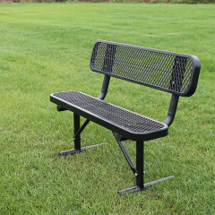 Park Bench Thermoplastic Coating 4ft Steel Outdoor Bench Arlau