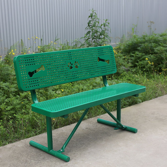 4ft Dog Park Bench - Portable Pet-Friendly Bench with Bone Design