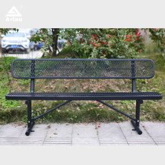 Heavy-Duty Outdoor Dog Park Bench with Backrest