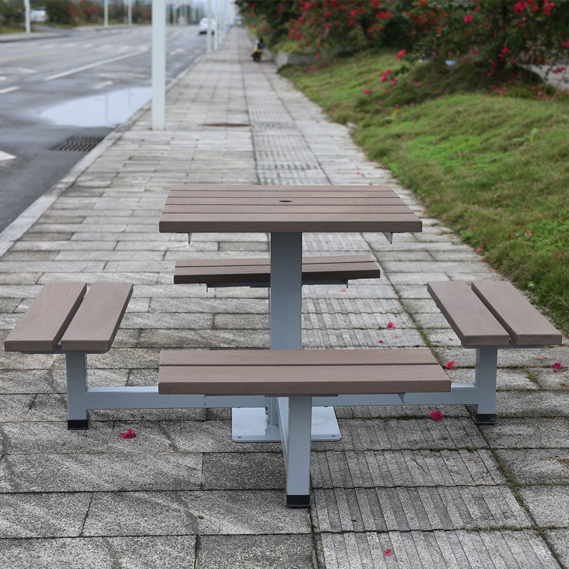 Heavy-Duty 4 Person Picnic Table - Commercial Outdoor Dining Set