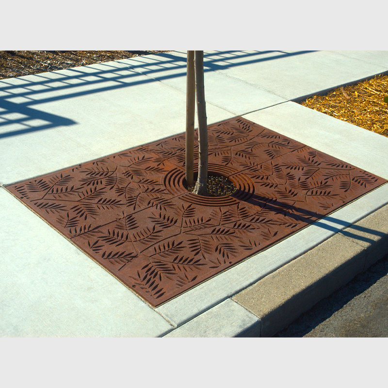 Steel Tree Grates - Durable Rustic Landscape Design