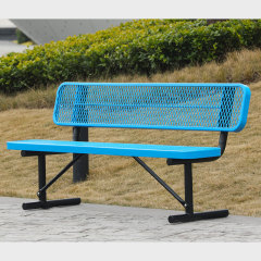 Thermoplastic Bench - 6ft & 8ft Metal Mesh Outdoor