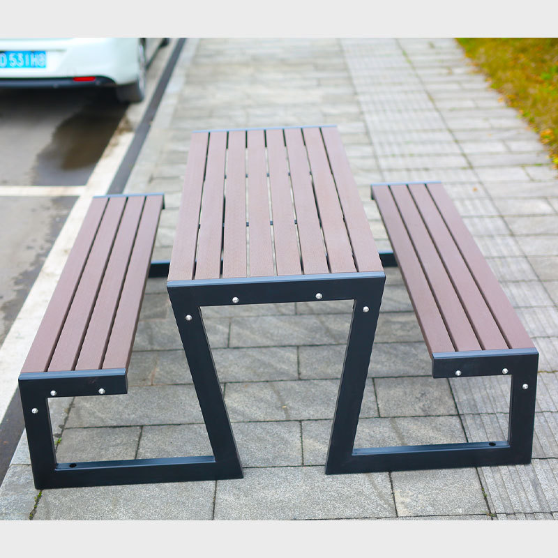 Commercial Picnic Table - 8 Person Recycled Wood - yalau