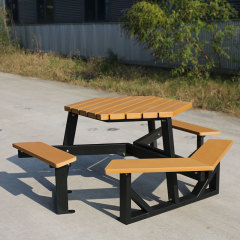 Accessible Picnic Table - Recycled Plastic WPC & Steel Hexagon - yalau