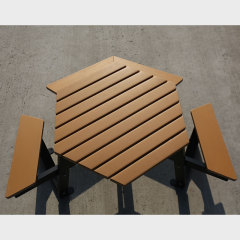 Accessible Picnic Table - Recycled Plastic WPC & Steel Hexagon - yalau