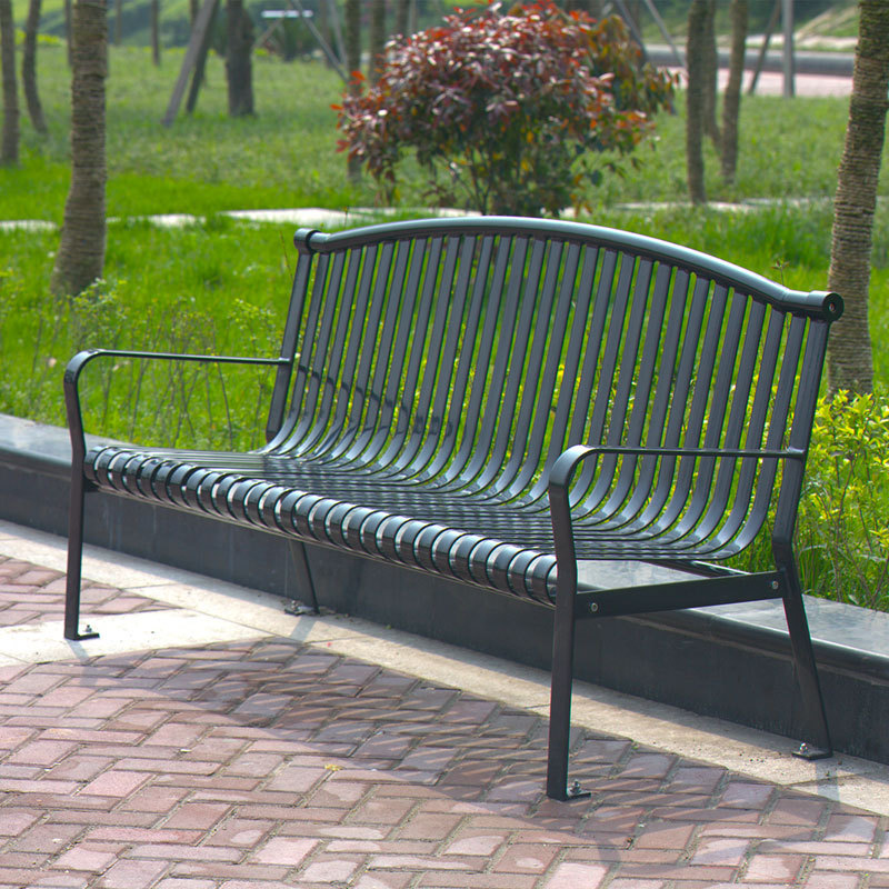 Arched Metal Bench - Commercial-Grade Steel Bench