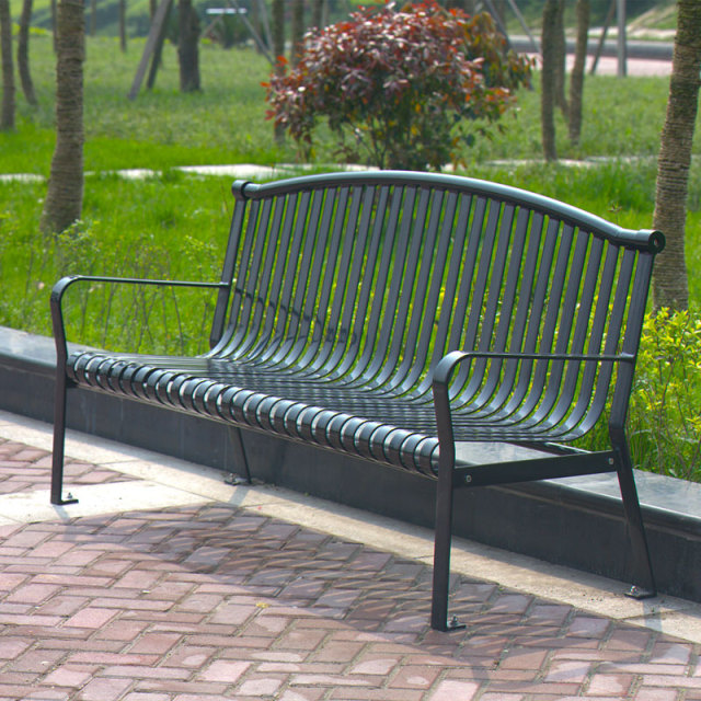 Arched Metal Bench - Commercial-Grade Steel Bench