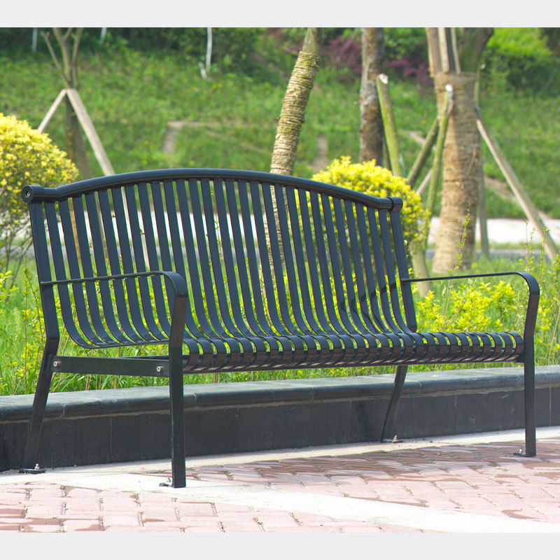 Arched Metal Bench - Commercial-Grade Steel Bench
