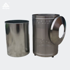 Commercial Outdoor Trash Can - ADA Accessible with Leveling Legs