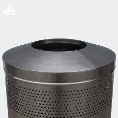 Commercial Outdoor Trash Can - ADA Accessible with Leveling Legs
