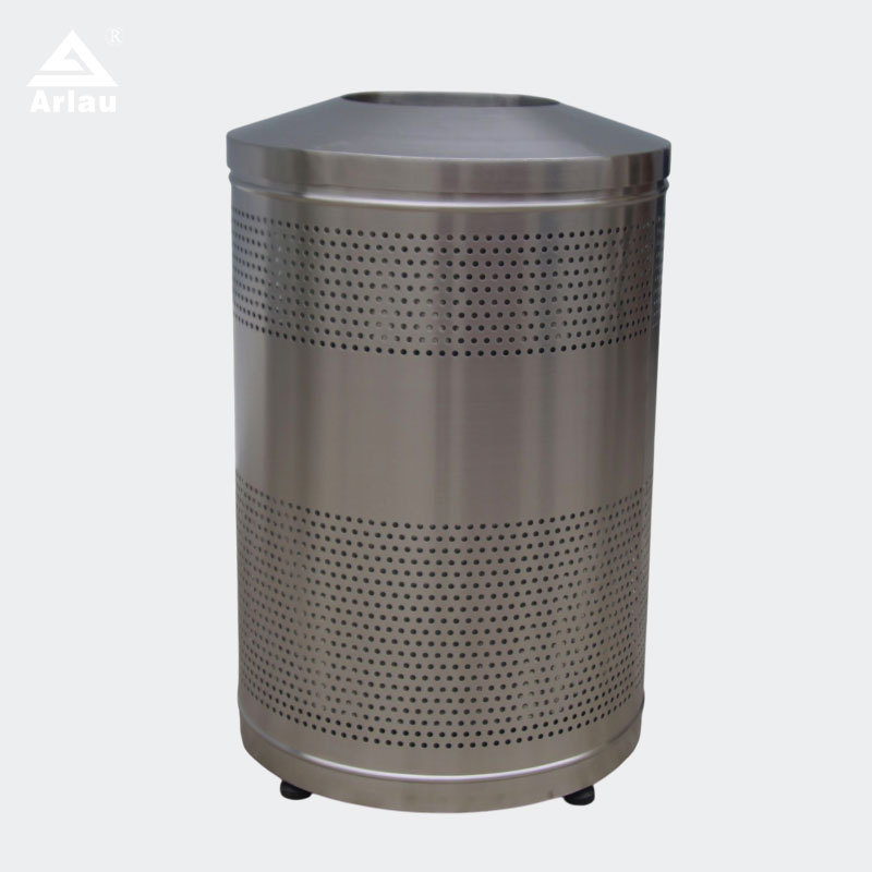 Commercial Outdoor Trash Can - ADA Accessible with Leveling Legs