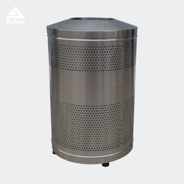 Commercial Outdoor Trash Can - ADA Accessible with Leveling Legs