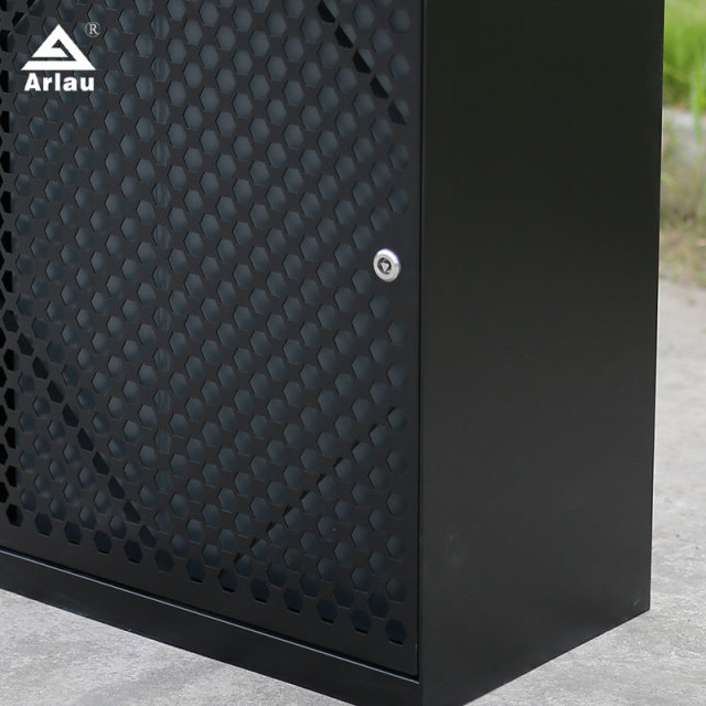 Square Outdoor Trash Can - 60-Gallon Capacity , Vandal-Resistant