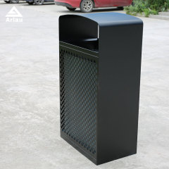 Square Outdoor Trash Can - 60-Gallon Capacity , Vandal-Resistant