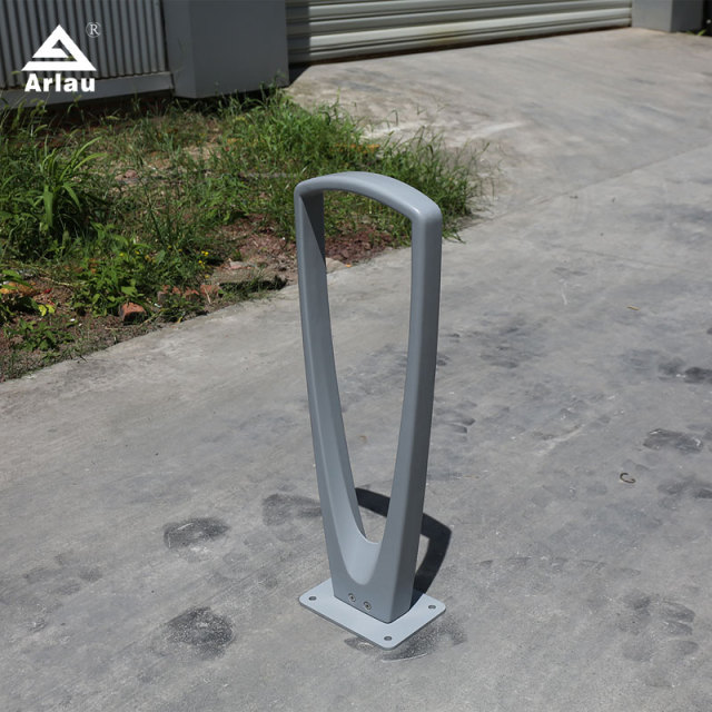 Freestanding Bike Rack - Single Cast Aluminum City Rack