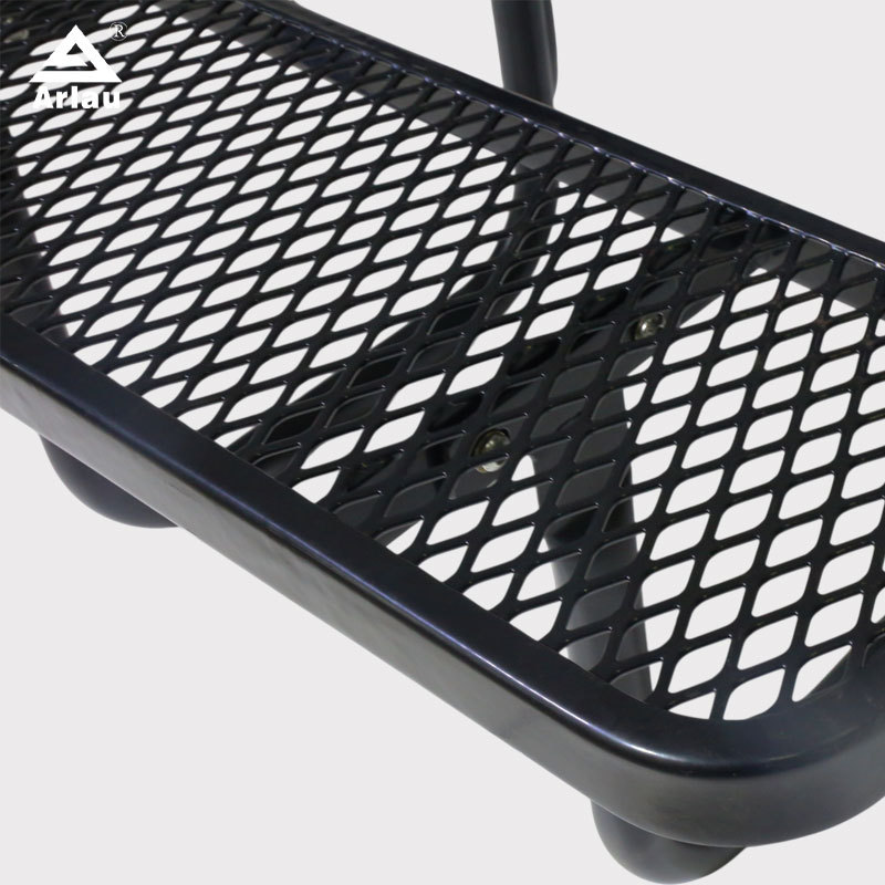 yalau - 46 Inch Heavy-Duty Square Picnic Table Black