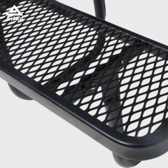yalau - 46 Inch Heavy-Duty Square Picnic Table Black