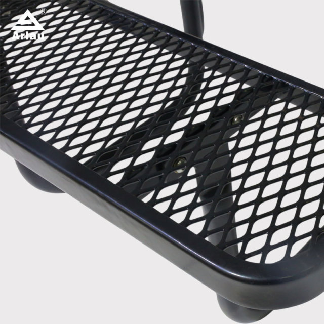 yalau - 46 Inch Heavy-Duty Square Picnic Table Black