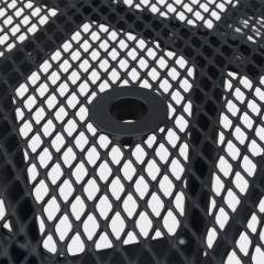46 Inch Round Picnic Table - 6 Seat Metal Mesh Outdoor Table