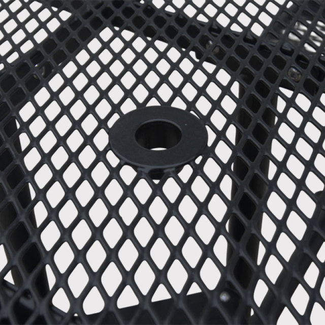 46 Inch Round Picnic Table - 6 Seat Metal Mesh Outdoor Table