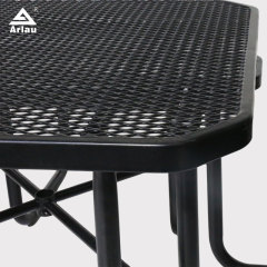 yalau - 46 Inch Heavy-Duty Square Picnic Table Black