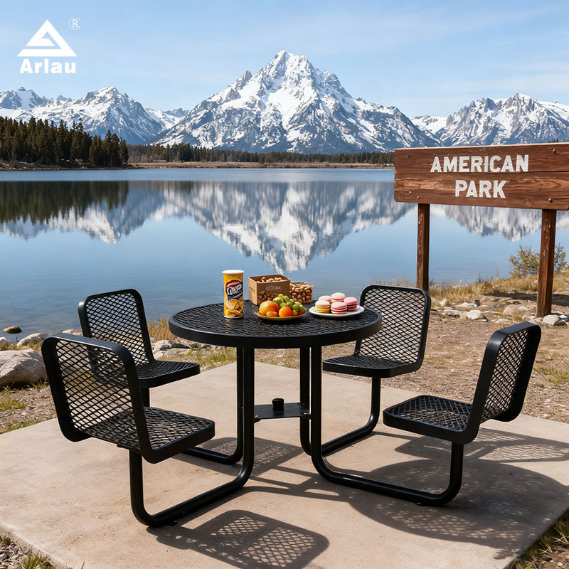 36-Inch Round 4-Seater Picnic Table Commercial Grade