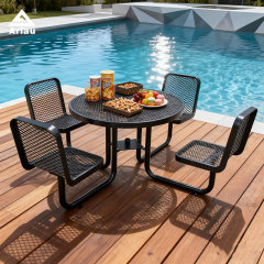 36-Inch Round 4-Seater Picnic Table Commercial Grade