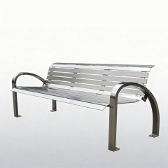 Modern Stainless Steel Outdoor Bench 304-316 Durable Design – Arlau