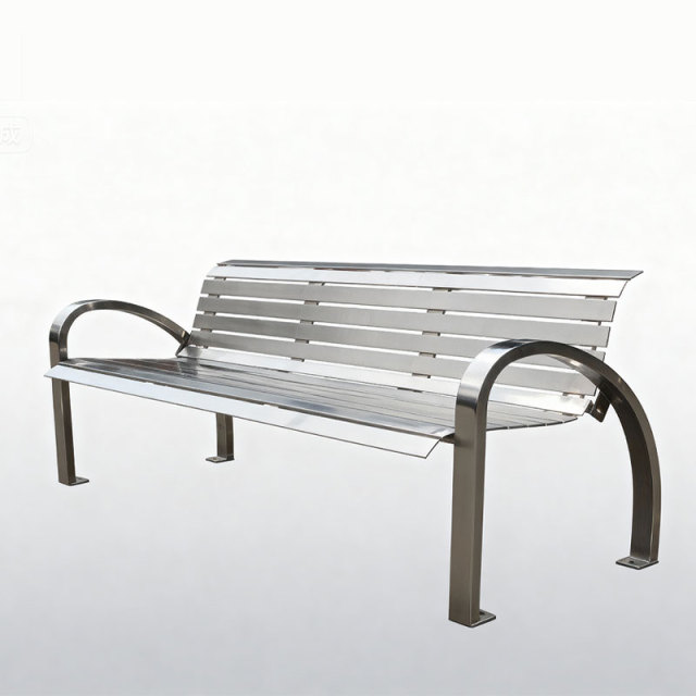Modern Stainless Steel Outdoor Bench 304-316 Durable Design – Arlau