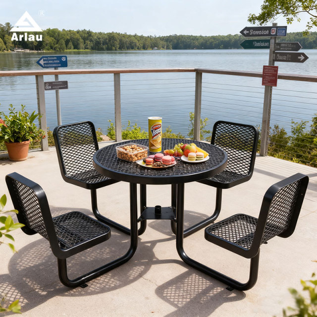 36-Inch Round 4-Seater Picnic Table Commercial Grade