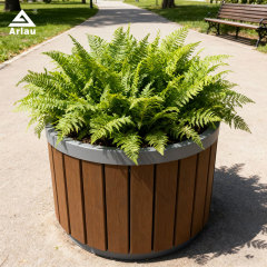 Elastic Scrapeless Round Commercial Planter for GEO Pedestrian Zones