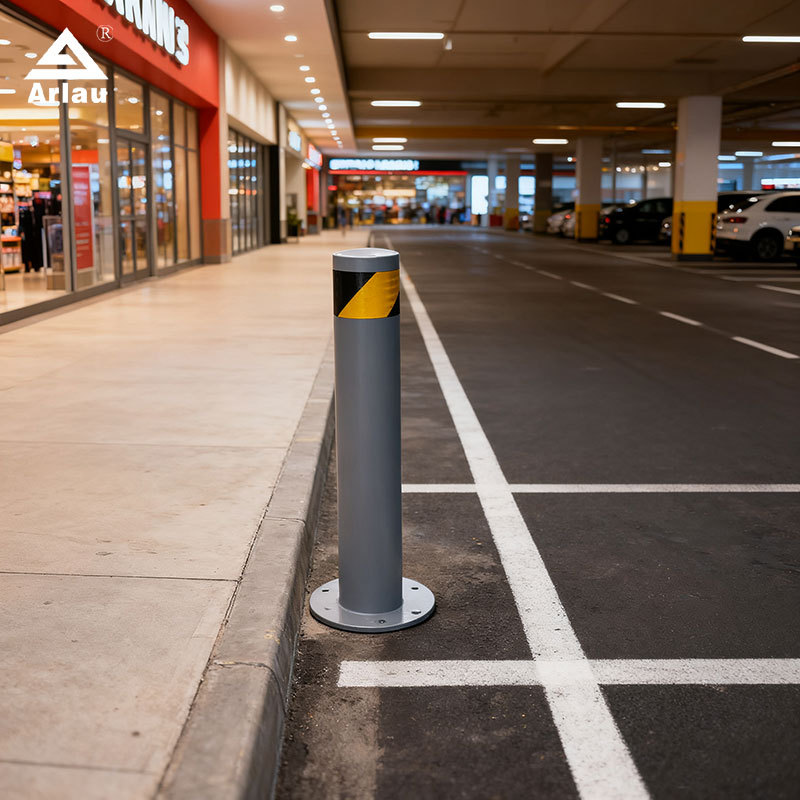 Foldable Stainless Steel Parking Post with LED Arlau