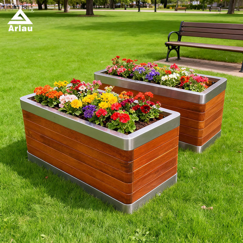 Elastic Scrapeless GEO Rectangular Planter for Commercial Landscapes