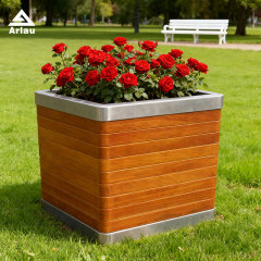 Elastic Scrapeless Square Commercial Planter for Urban Landscapes