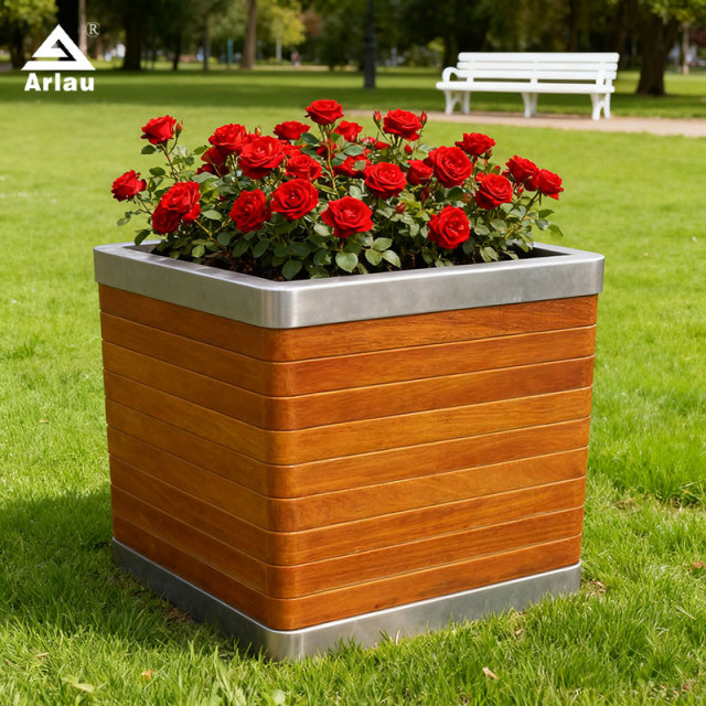 Elastic Scrapeless Square Commercial Planter for Urban Landscapes