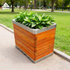Elastic Scrapeless Square Commercial Planter for Urban Landscapes