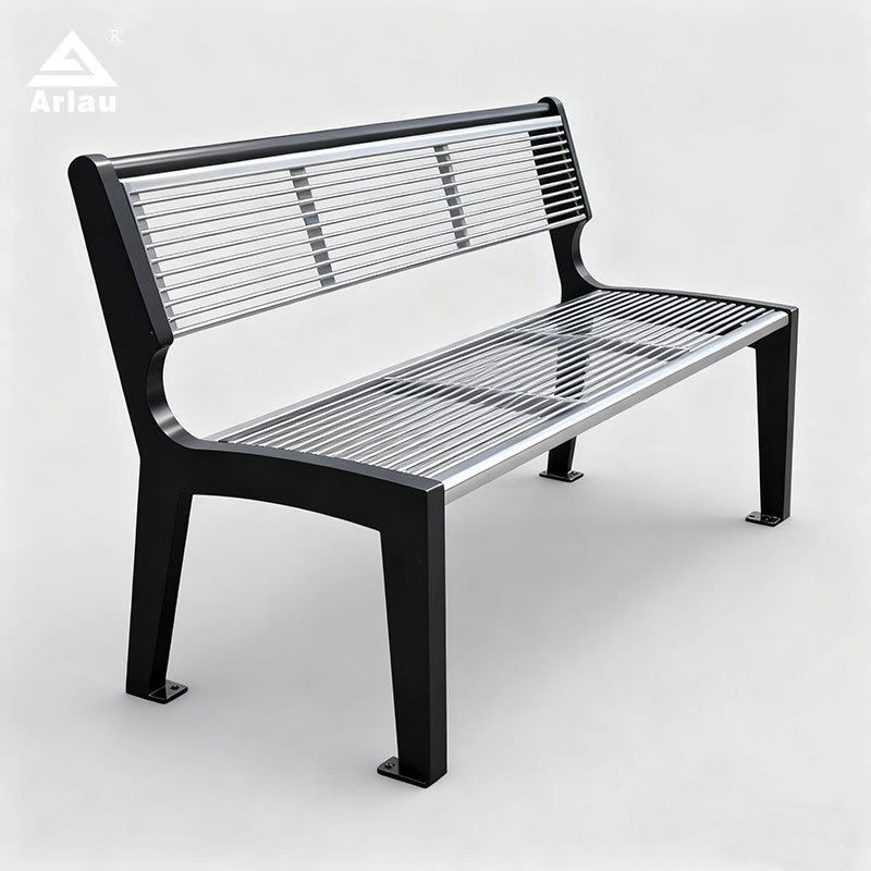 Heavy-Duty Steel Park Bench - 8mm Thick Construction
