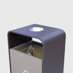 Luxury 304 Stainless Steel Trash Can - Hotel Outdoor Waste Bin - yalau