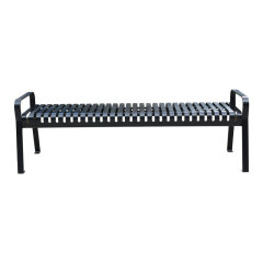 Commercial Backless Steel Bench - 6ft or 8ft Outdoor Seating