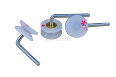 Star Guide Pulley Spare Parts for Circular Knitting Machine(Straight Bend with White Head)