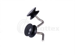 Star Guide Pulley Spare Parts for Circular Knitting Machine(Short Bend with Black Head)