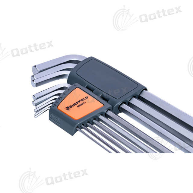 Extra-Long Arm Boll End Hex Key Set Textile Common Tools