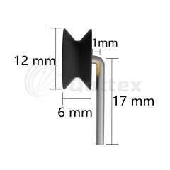 105E028 Dot Guide Pulley / Lycra Guide / Lycra Pulley Spare Parts for Circular Knitting Machine