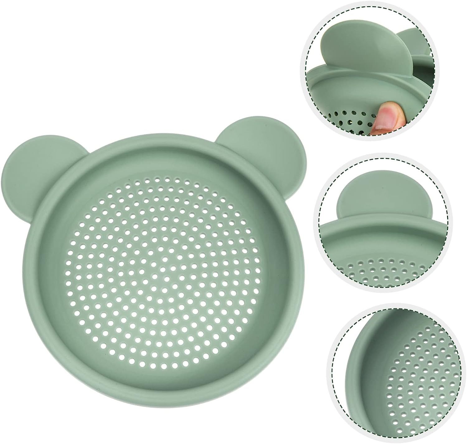 Silicone Beach Toys Sand Toys Beach Bucket with Sand Sifters Lid 4 Sand Molds Shovels Sandbox Toys Travel and Eco-Friendly Snow Toys Set for Baby Kids Toddlers