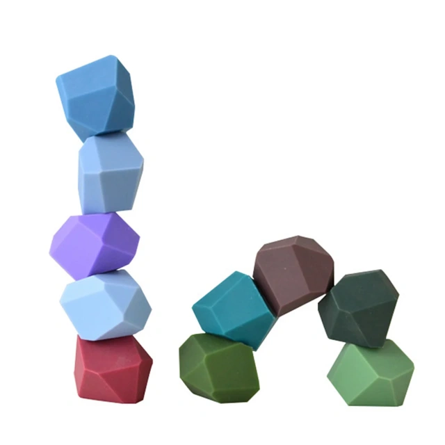 Colorful Silicone Pebbles Stacking Set